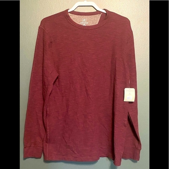 Men’s Size Medium Long Sleeve Thermal Crew Neck, George (38-40)‎ Stretch - Picture 1 of 5